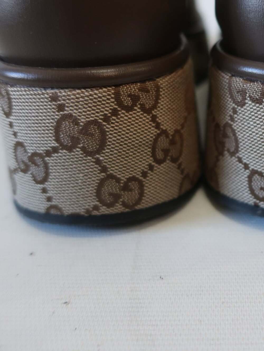 Gucci Ilde Brown Guccissima Canvas GG Supreme Horsebit Flatform Loafer 39 US/9 - Picture 11 of 16